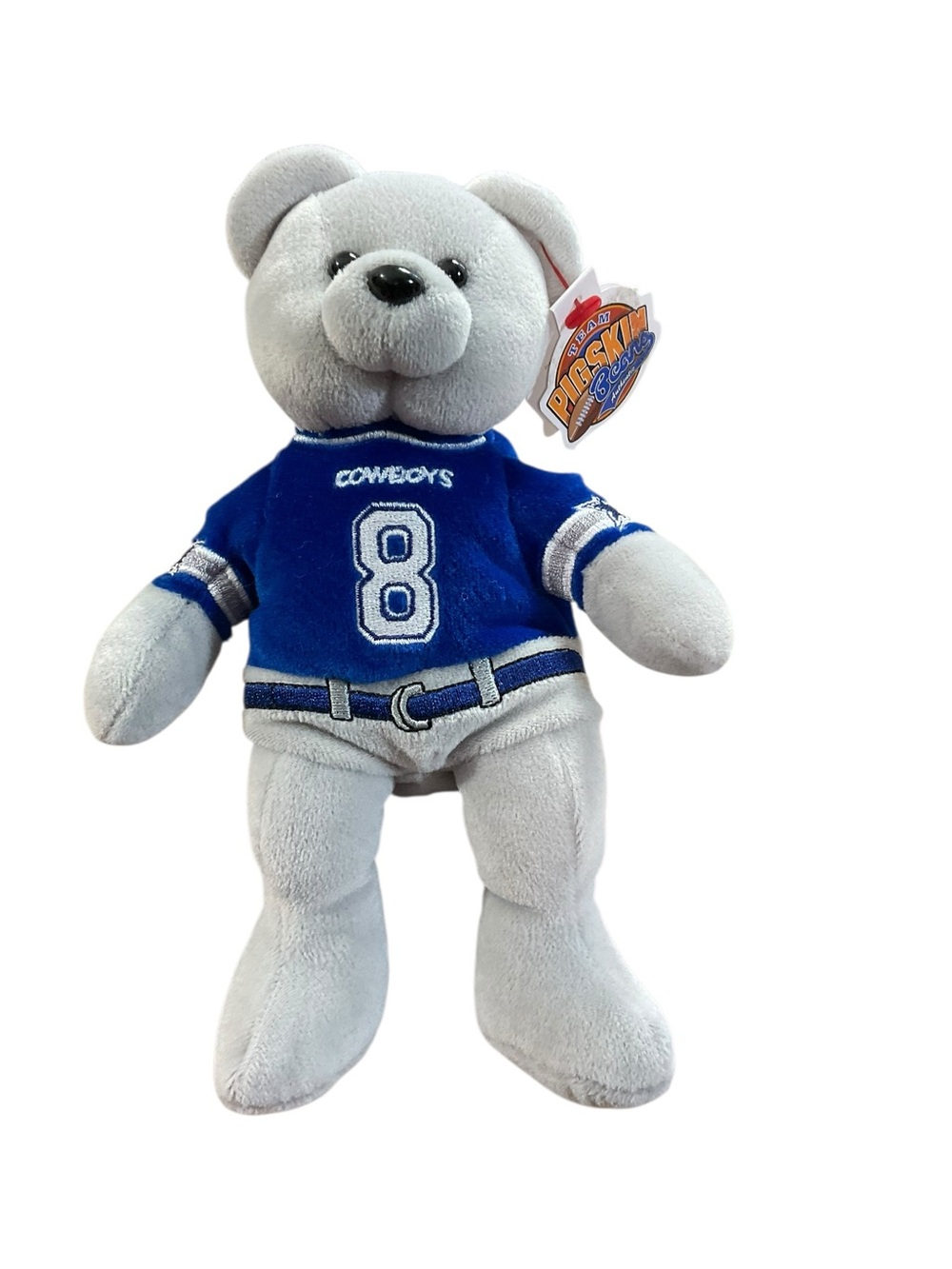 Vintage 1999 Troy Aikman Dallas Cowboys #8 Team Pigskin Beans Plush Bear